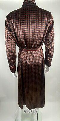 Stunning Vintage SULKA Silk Bathrobe Dressing Gown Orig. $1500 Size Large