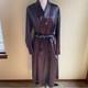 Sulka 100% Pure Silk Bath Robe Smoking Jacket Vintage One Size Unisex Blue Red