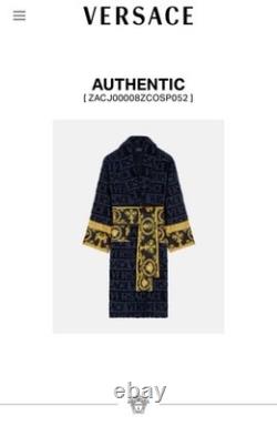 Sz Large Versace I? Baroque Bathrobe with Belt Made In Italy Authentic Custom