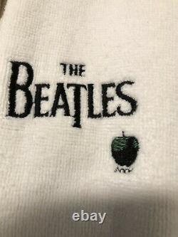THE BEATLES Promo Bathrobe Dressing Gown White Terry Towelling Size L Mens