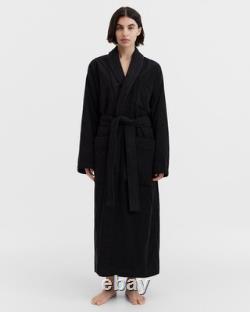 Tekla Classic Bathrobe Black. Unisex. BNWT. Size XS. RRP £225