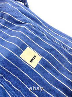 Tekla Classic Bathrobe Terry Striped Marseille Medium No Tags