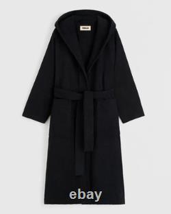 Tekla Classic Hooded Bathrobe Black. Unisex. BNWT. Size XS. RRP £225