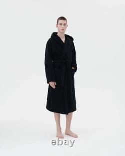 Tekla Classic Hooded Bathrobe Black. Unisex. BNWT. Size XS. RRP £225