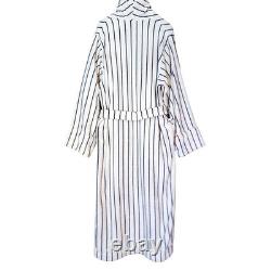 Tekla Terry Robe Sz L Organic Cotton Marseille Stripe Spa Luxe Fit