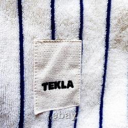 Tekla Terry Robe Sz L Organic Cotton Marseille Stripe Spa Luxe Fit