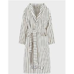 Tekla Terry Robe Sz L Organic Cotton Marseille Stripe Spa Luxe Fit