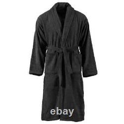 Terry Bathrobe 100% Cotton Black M U3U2