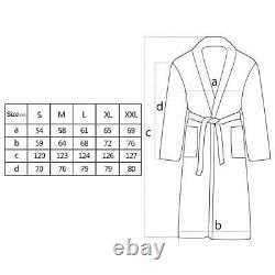 Terry Bathrobe 100% Cotton Black M U3U2