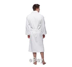 Terry Bathrobe for Women Men Size Small White 100% Turkish Cotton Shawl Collar