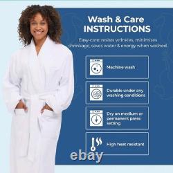 Terry Lined Microfiber Hotel Robe Luxury Spa Bathrobe by Monarch/Cypress -XXL