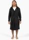 The Dude Robe Luxury Hooded Bathrobe Black Size L/XL