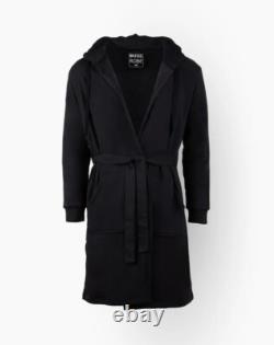 The Dude Robe Luxury Hooded Bathrobe Black Size L/XL