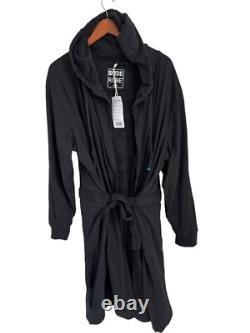 The Dude Robe Luxury Hooded Bathrobe Black Size L/XL