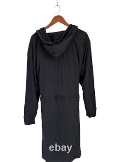 The Dude Robe Luxury Hooded Bathrobe Black Size L/XL