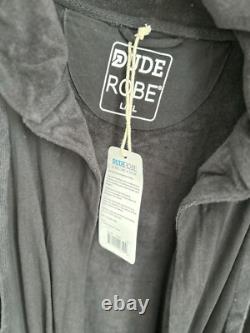 The Dude Robe Luxury Hooded Bathrobe Black Size L/XL
