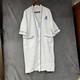 The Ritz-Carlton VTG LOGO Waffle Robe Spa Bath Hotel Blue Trim OSFA MISSING BELT