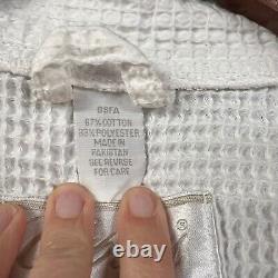 The Ritz-Carlton VTG LOGO Waffle Robe Spa Bath Hotel Blue Trim OSFA MISSING BELT