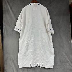 The Ritz-Carlton VTG LOGO Waffle Robe Spa Bath Hotel Blue Trim OSFA MISSING BELT