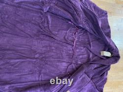 Thick Luxury Certified Organic Cotton Bath Robe Plum Purple Turkish Unisex 3XL