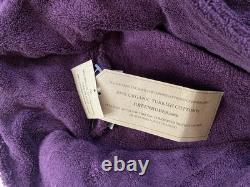 Thick Luxury Certified Organic Cotton Bath Robe Plum Purple Turkish Unisex 3XL