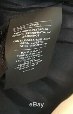 Tom Ford Mulberry Silk Smoking Bathrobe Gray Polkadot Tassel Belt Size L