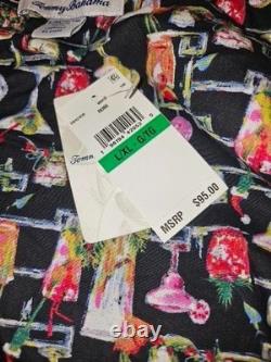 Tommy Bahama Bath Robe Men L/XL Embroidered Parrot With Flowers on Back NWT