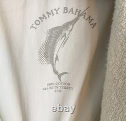 Tommy Bahama Bath Robe Men S/M Embroidered Marlin Fish With Flowers on Back Used