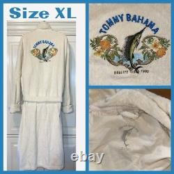 Tommy Bahama Bath Robe Men XL Yacht Golf Resort Mafia Old Sword Marlin Fish
