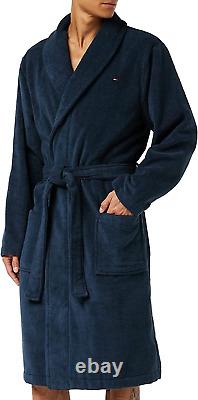 Tommy Hilfiger Men's Icon Bathrobe L, Blue (Navy Blazer)