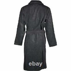 Tommy Hilfiger Plush Cotton Shawl-Style Men's Bathrobe, Magnet Grey