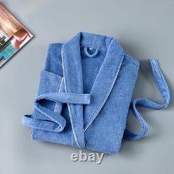 Towel Bathrobe 100% Cotton Sleepwear Kimono Bath Robes Unisex Dressing Long Gown