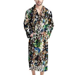 Towelling Robe Mens Bathrobe Rainbow Colored Pajama Kimono Robe Lounge Nightwear