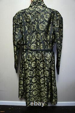 True Vintage Silk Dragon Vtg Chinese Smoking Robe Retro Bathrobe NWOT o94