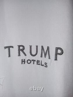 Trump Hotel Bathrobe Embroidery Hotel Logo NEW 2024 White Satin Style