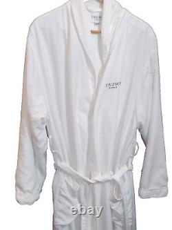 Trump Hotel Bathrobe Embroidery Hotel Logo NEW 2024 White Satin Style