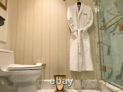 Trump Hotel Bathrobe Embroidery Hotel Logo NEW 2024 White Satin Style