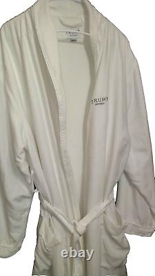 Trump Hotel Bathrobe Embroidery Hotel Logo NEW 2024 White Satin Style