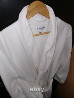 Trump Hotel Bathrobe Embroidery Hotel Logo NEW 2024 White Satin Style