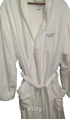 Trump Hotel Bathrobe Embroidery Hotel Logo NEW 2024 White Satin Style