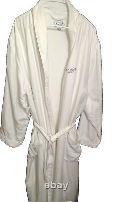 Trump Hotel Bathrobe Embroidery Hotel Logo NEW 2024 White Satin Style