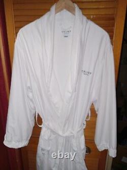 Trump Hotel Bathrobe Embroidery Hotel Logo NEW 2024 White Satin Style