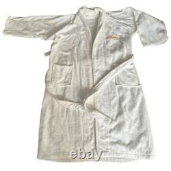 Trump Marina Bath Robe Unisex White Embroidered Logo Donald Trump One Size Fits