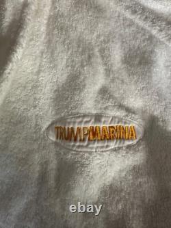 Trump Marina Bath Robe Unisex White Embroidered Logo Donald Trump One Size Fits