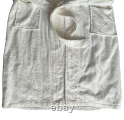 Trump Marina Bath Robe Unisex White Embroidered Logo Donald Trump One Size Fits