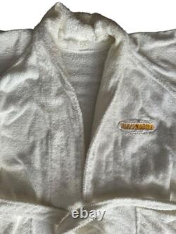 Trump Marina Bath Robe Unisex White Embroidered Logo Donald Trump One Size Fits