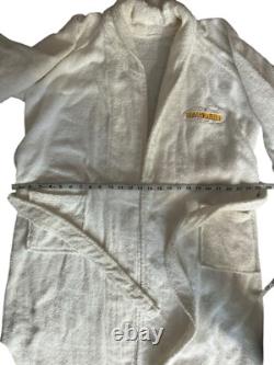 Trump Marina Bath Robe Unisex White Embroidered Logo Donald Trump One Size Fits