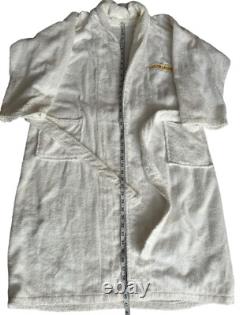 Trump Marina Bath Robe Unisex White Embroidered Logo Donald Trump One Size Fits