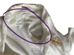 Trump Marina Bath Robe Unisex White Embroidered Logo Donald Trump One Size Fits