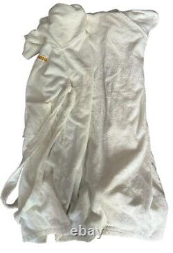 Trump Marina Bath Robe Unisex White Embroidered Logo Donald Trump One Size Fits